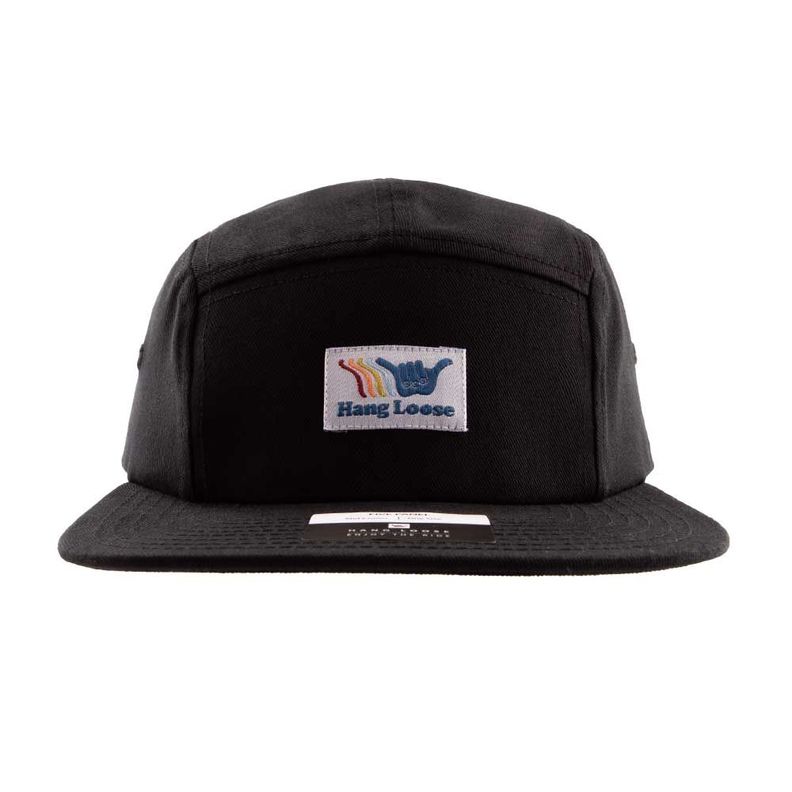 Jockey Gorro Hombre Plano Negro Hang Loose-0