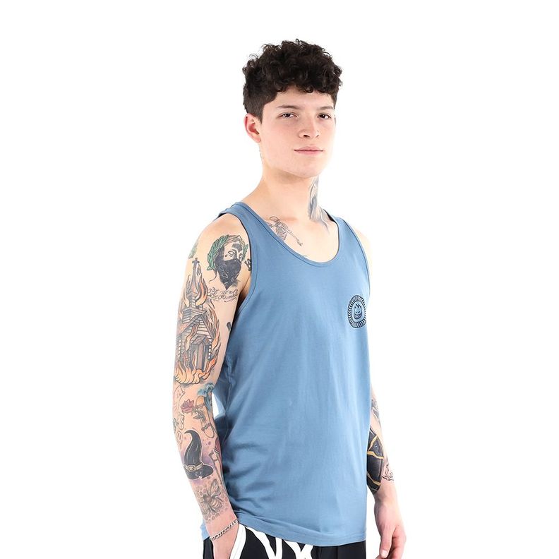 Polera sin mangas tank top spitfire celeste big head street culture season-2