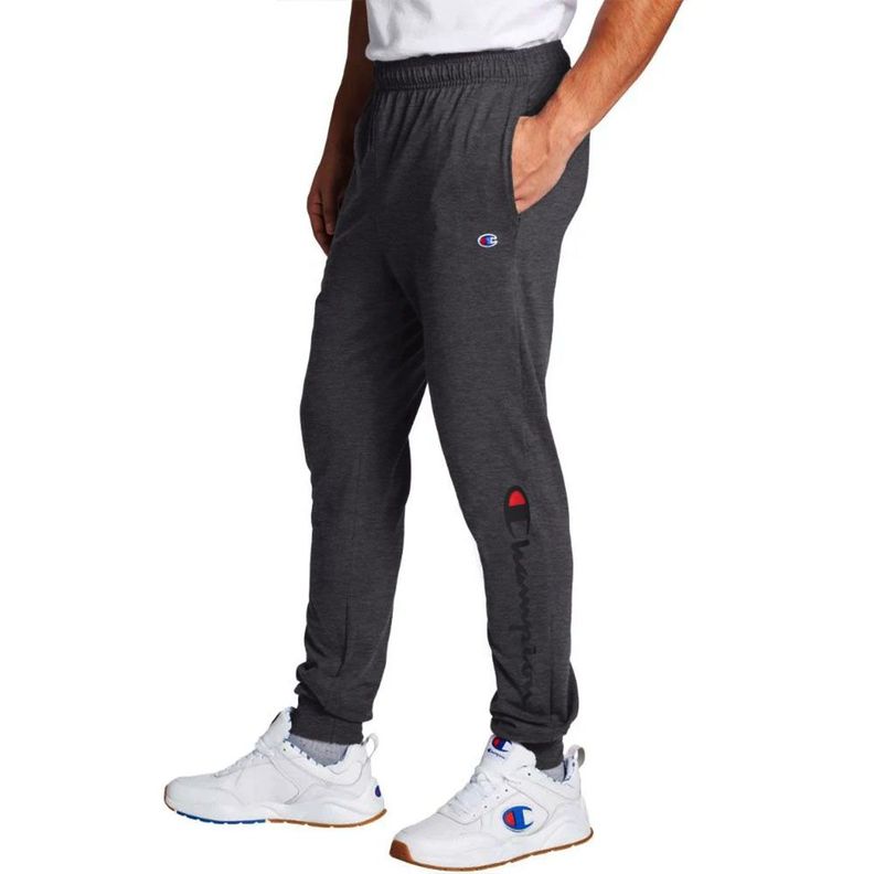 Jogger Jersey Algodón Hombre Champion Gris Graphic-1