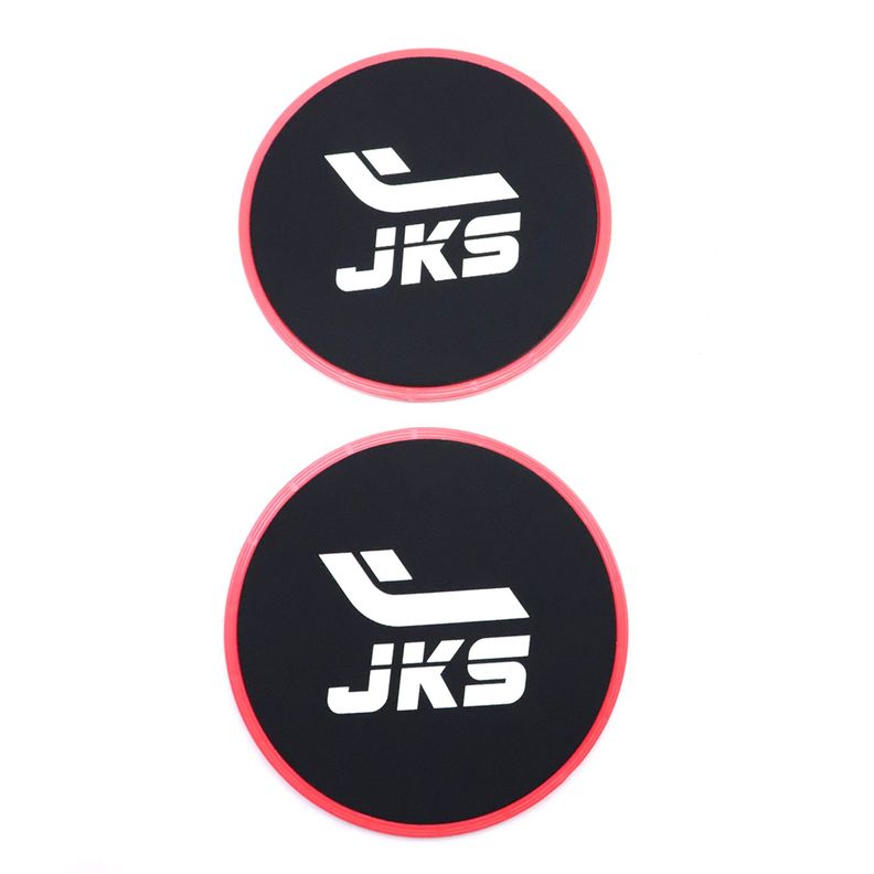 Par Discos Deslizamiento Abdominales Circulares Rojos JKS-1