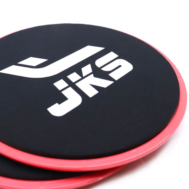 Par Discos Deslizamiento Abdominales Circulares Rojos JKS-3