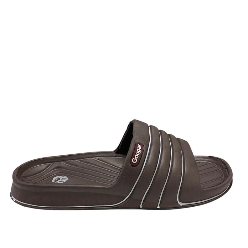 Sandalia Hombre Slip On Strips Marrón-0