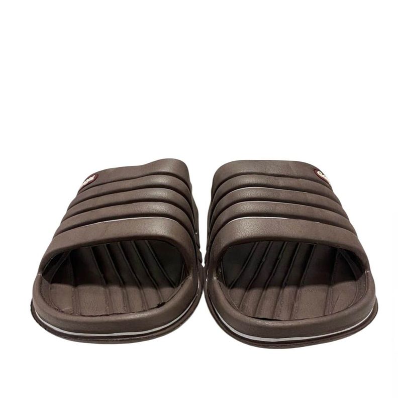 Sandalia Hombre Slip On Strips Marrón-1