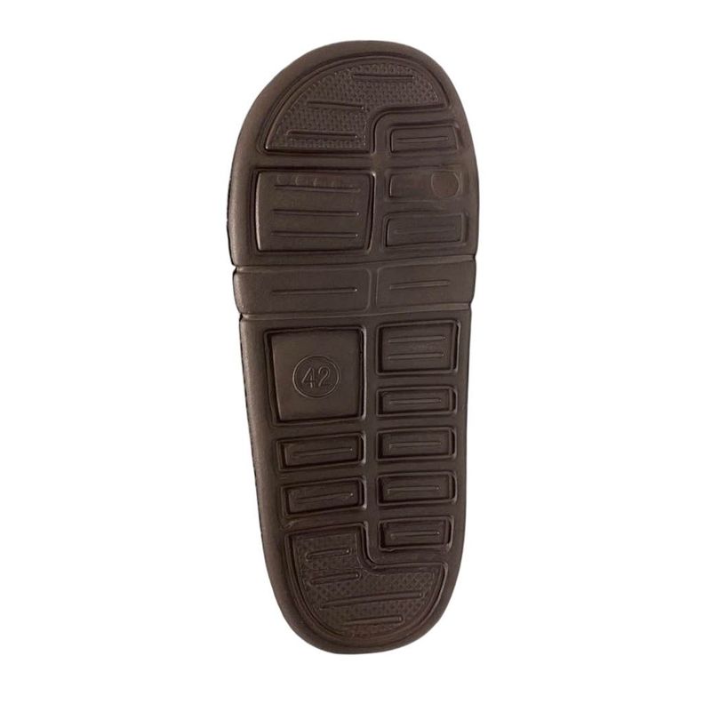 Sandalia Hombre Slip On Strips Marrón-4