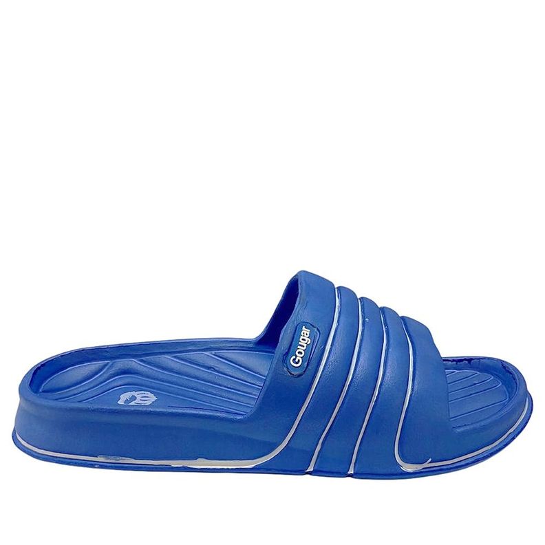 Sandalia Hombre Slip On Strips Azul Royal-0