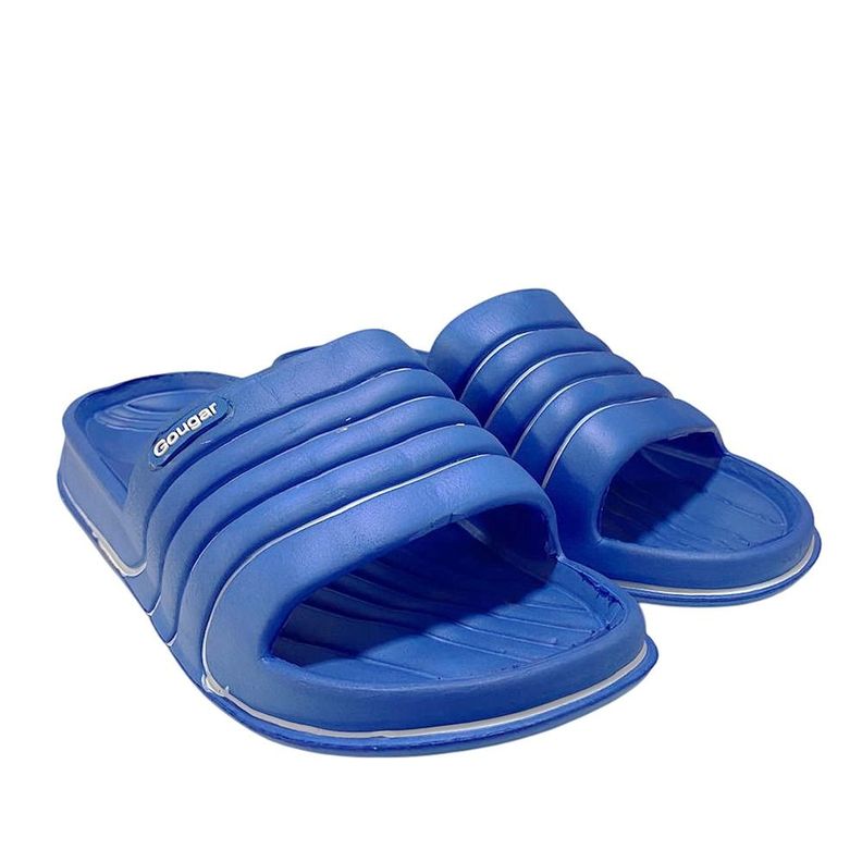 Sandalia Hombre Slip On Strips Azul Royal-1