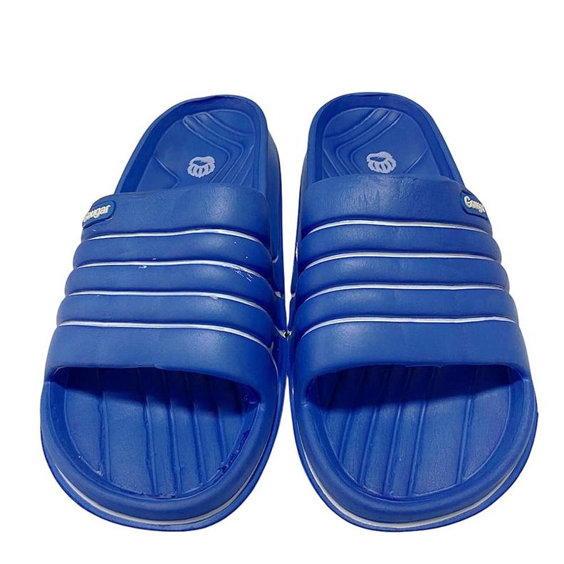 Sandalia Hombre Slip On Strips Azul Royal-2