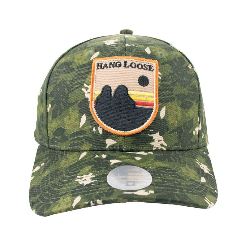 Gorro Snapback Visera Curva Militar Camo Hang Loose-0