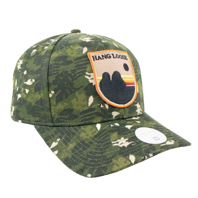 Gorro Snapback Visera Curva Militar Camo Hang Loose-1