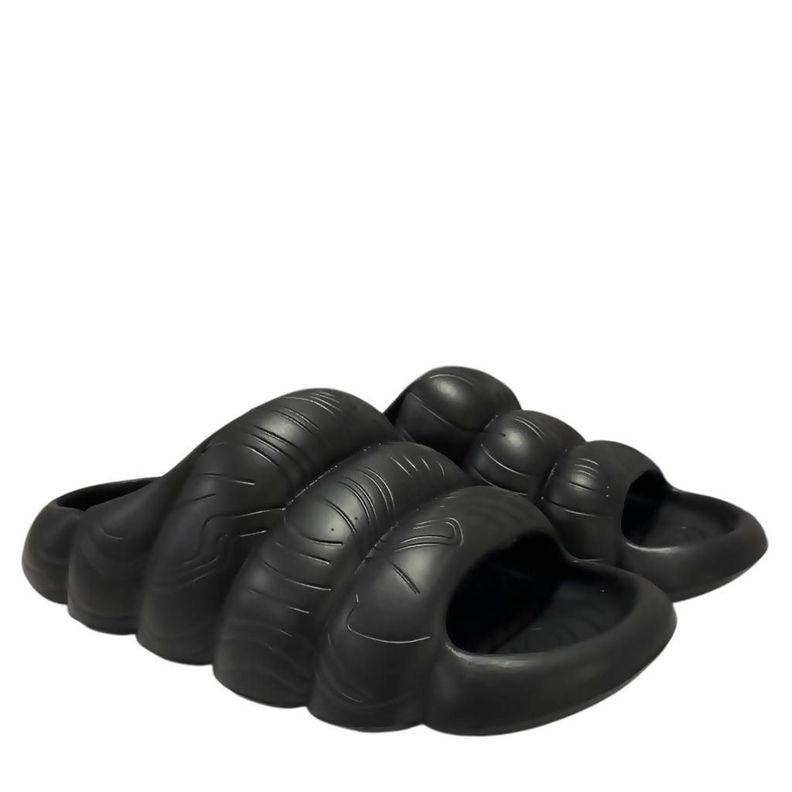 Sandalia Slip On Clouds Negro Mujer-2