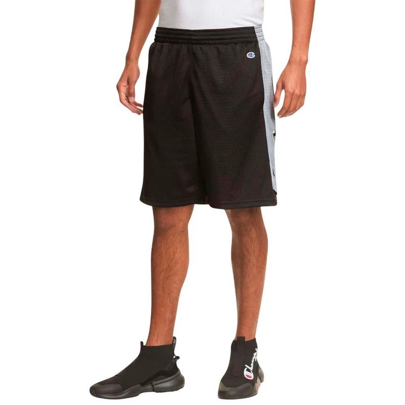 Short Hombre 10'' Negro Basketball Mesh Champion-0