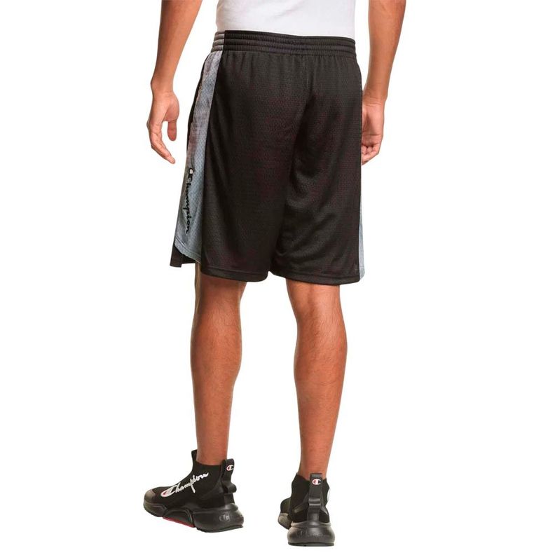 Short Hombre 10'' Negro Basketball Mesh Champion-2