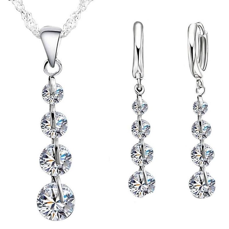 Conjunto Baston con Circones Plateado