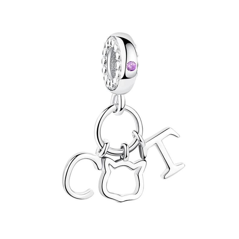 Charm Dije Plata 925 Cat Gato