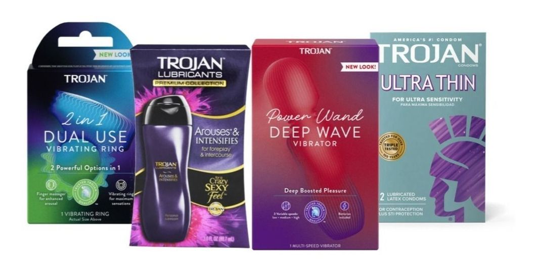 Vibrador + Anillo Vibrador + Lubricante + Condones Trojan-0