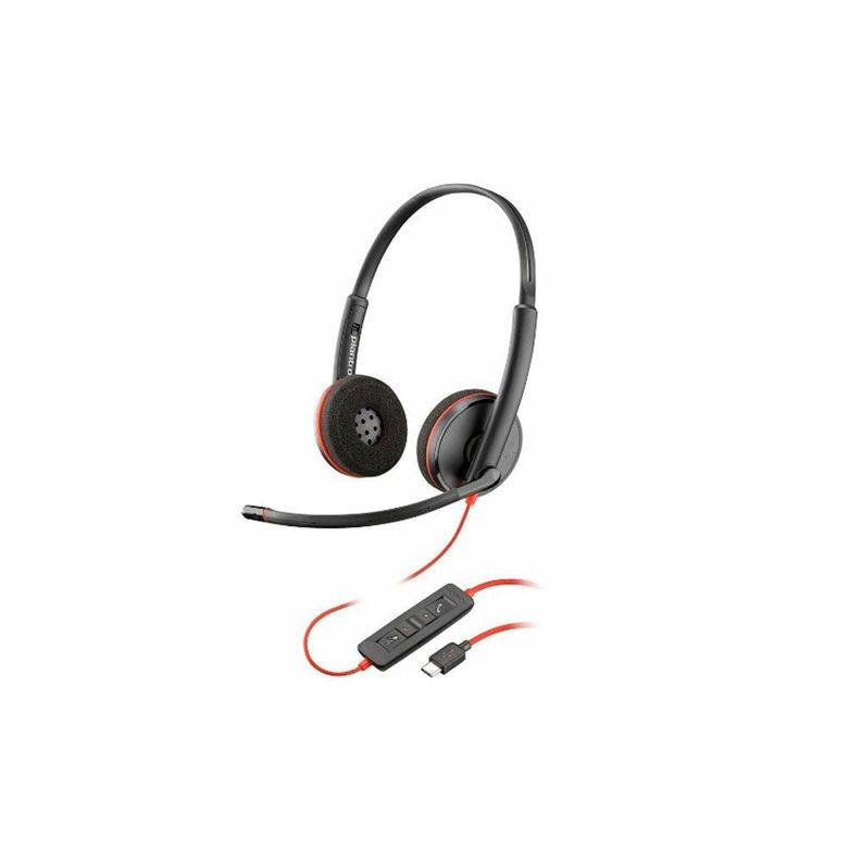 Auriculares Poly Blackwire 3220 Estéreo USB-C con Adaptador USB-A-1