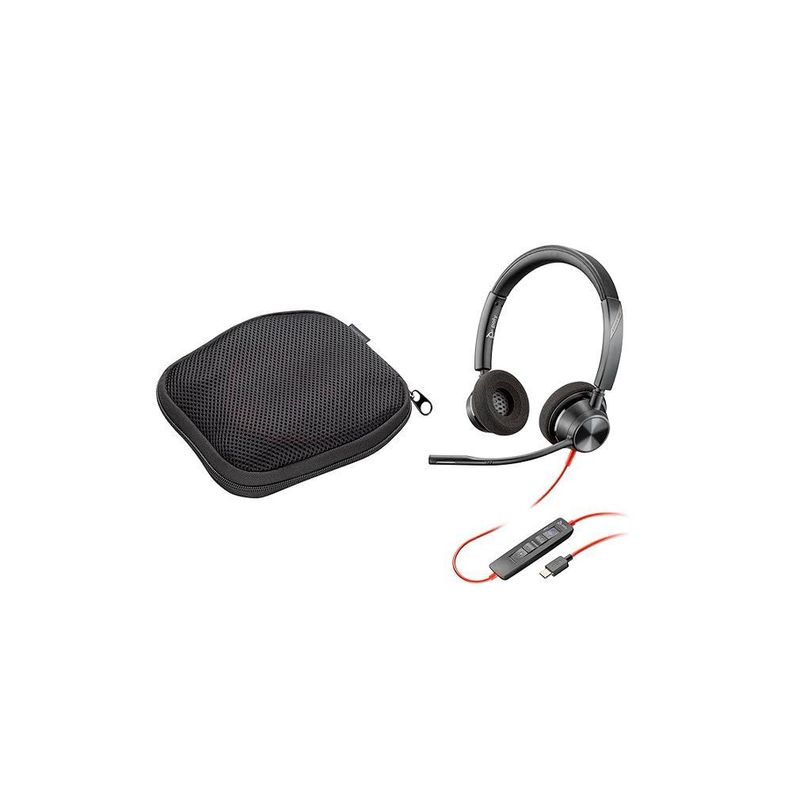 Auriculares Poly Blackwire 3320 Estereo USB-C con Adaptador USB-A Certificados para Microsoft Teams
