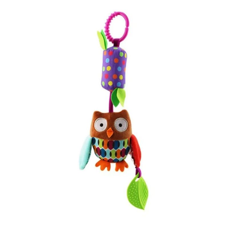 JUGUETE SONAJERO CON MORDEDOR BUHO PARA BEBE-0