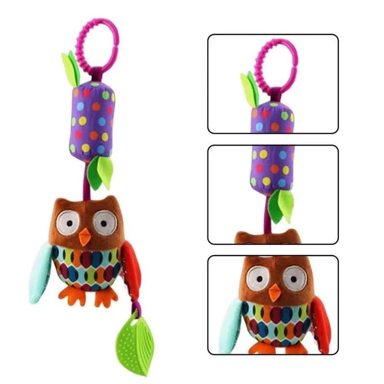 JUGUETE SONAJERO CON MORDEDOR BUHO PARA BEBE-1