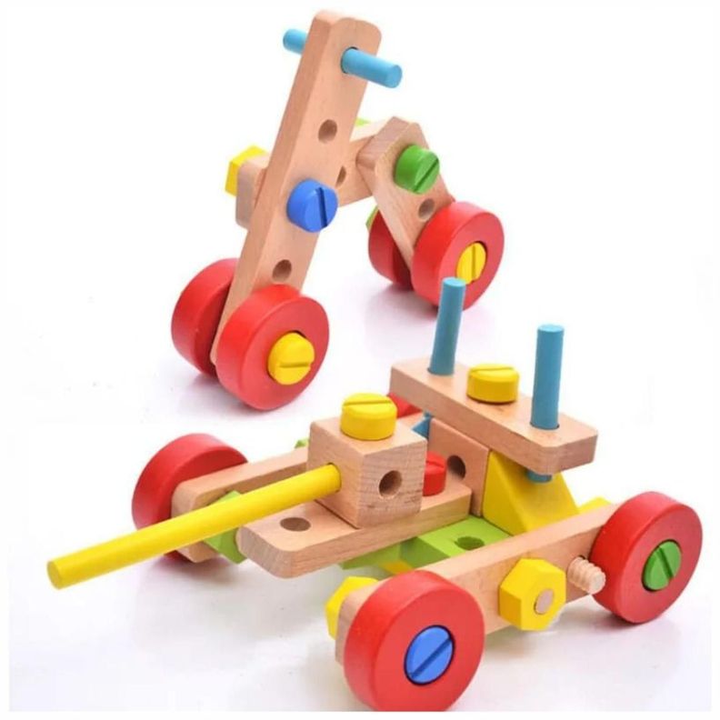 BLOQUES DE CONSTRUCCION MADERA MULTICOLOR MONTESSORI-0