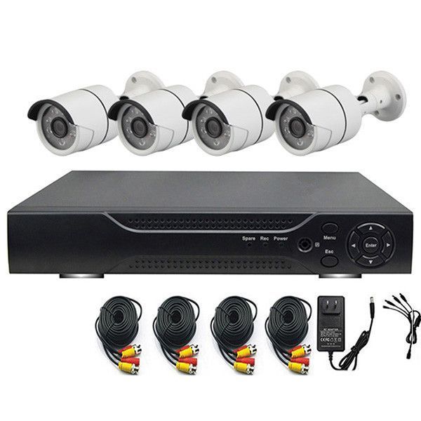 Kit Cctv Con 4 Cámaras De Seguridad Dvr 1080p Full Hd-1