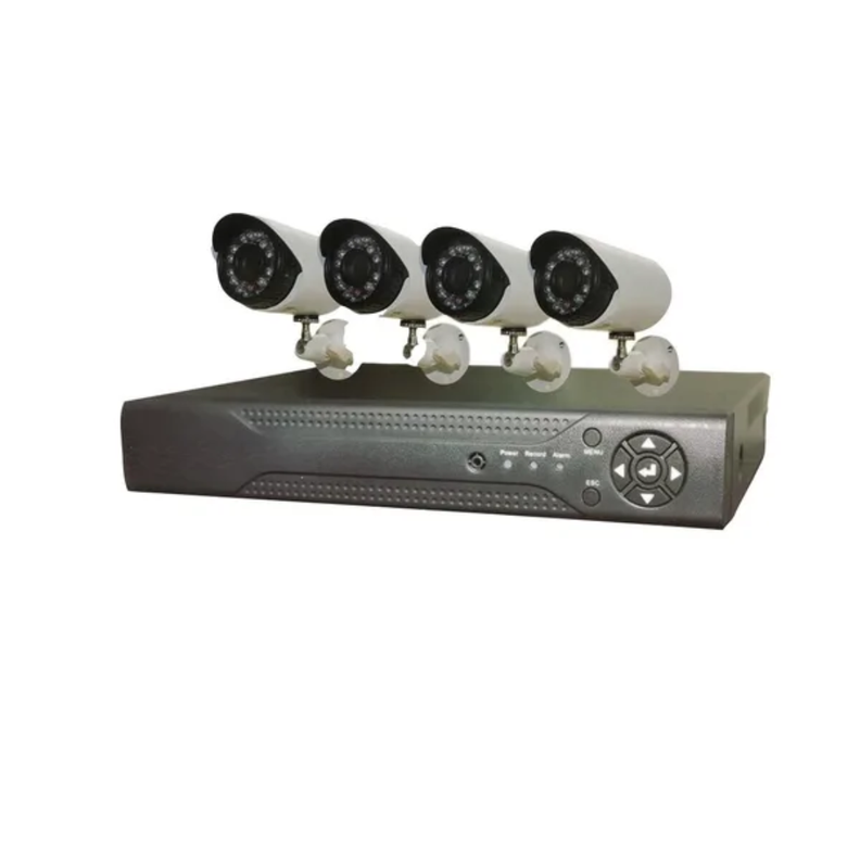 Kit Cctv Con 4 Cámaras De Seguridad Dvr 1080p Full Hd-0
