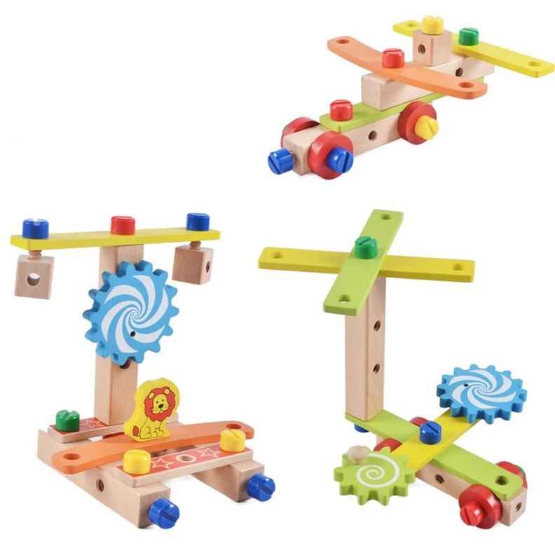 SILLA MONTESSORI DE MADERA CON TUERCAS-3
