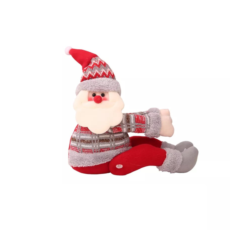 MUÑECO ADORNO DE NAVIDAD TAPADOR DE CORTINA SANTA-0
