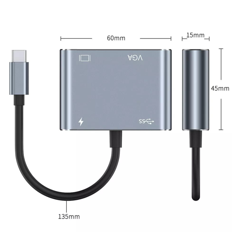 ADAPTADOR 4 EN 1 USB C HUB A VGA HDMI-2