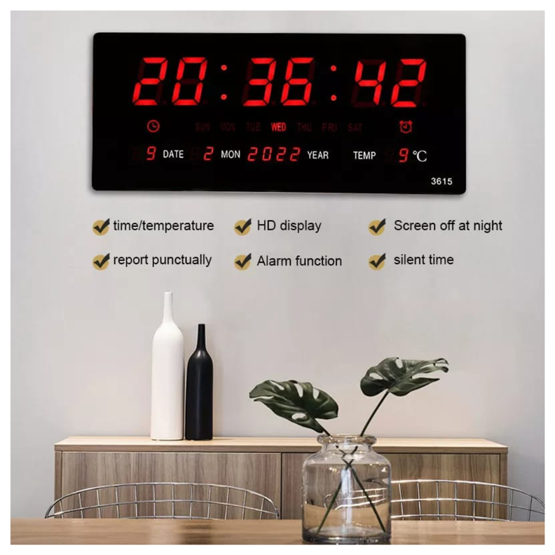 RELOJ DIGITAL DE PARED CON INDICADOR DE TEMPERATURA-2