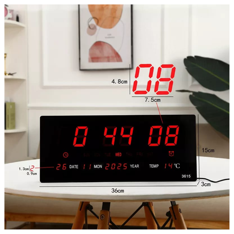 RELOJ DIGITAL DE PARED CON INDICADOR DE TEMPERATURA-1