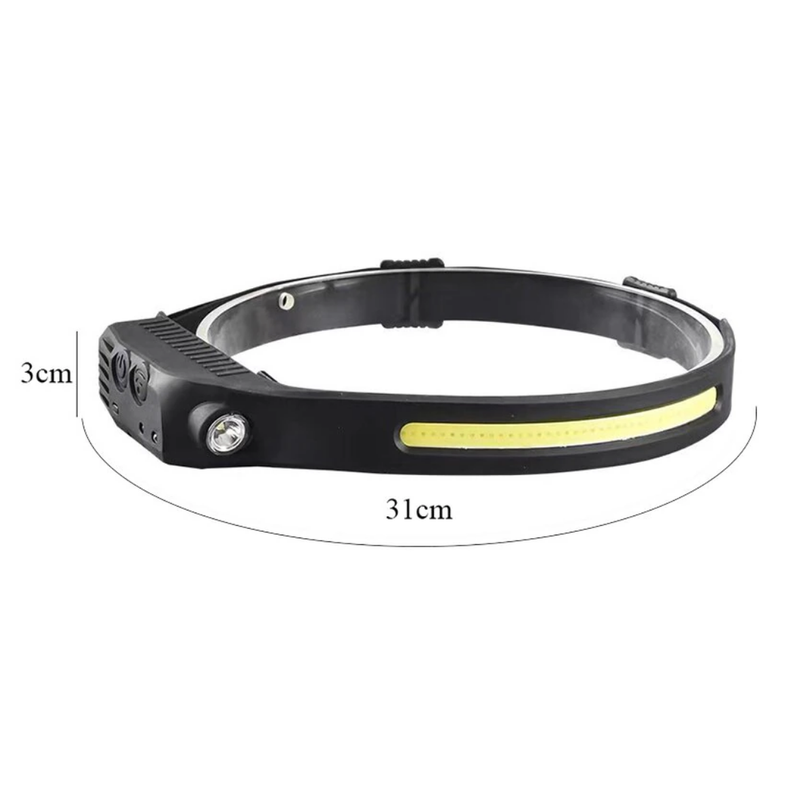 CORREA DE LUZ PARA LA CABEZA IMPERMEABLE USB-0