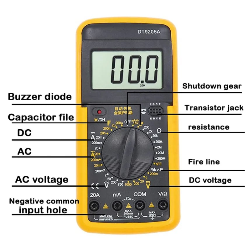 MULTITESTER DIGITAL CON INDICADOR LCD-1