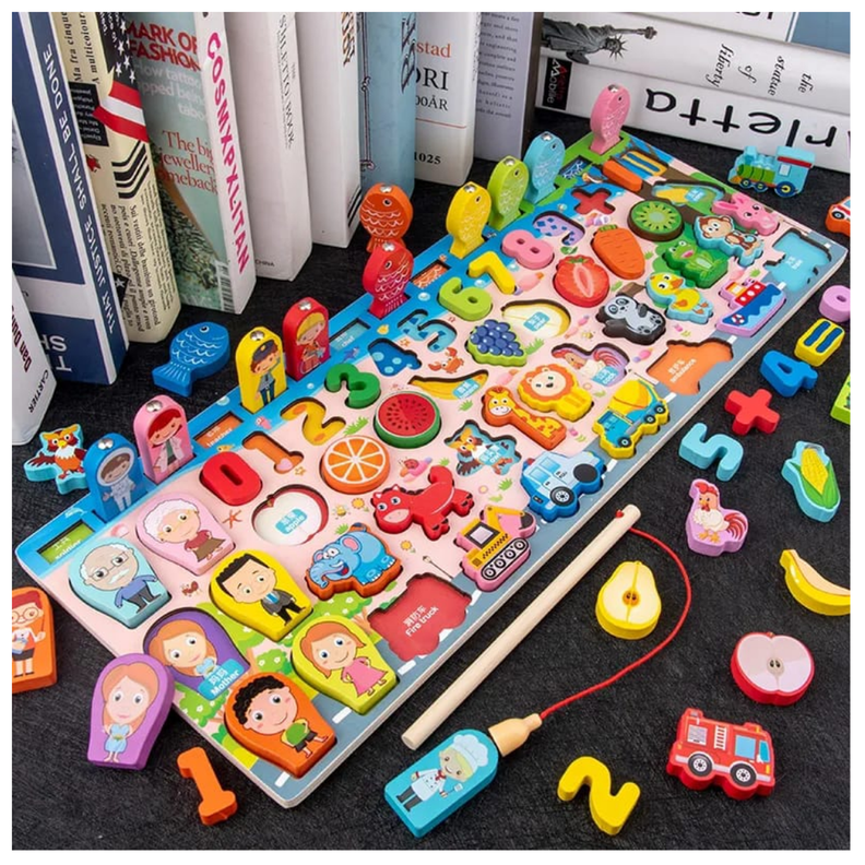 JUEGO TABLERO DIDACTICO PESCA MAGNETICA MONTESSORI-3