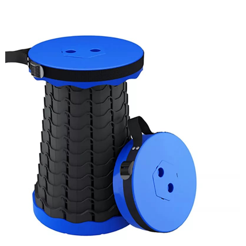 SILLA DE CAMPING RETRACTIL PLEGABLE AZUL-0