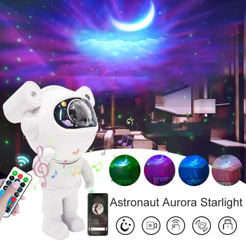 PROYECTOR GALAXIA CON ALTAVOZ BLUETOOTH ASTRONAUTA-1