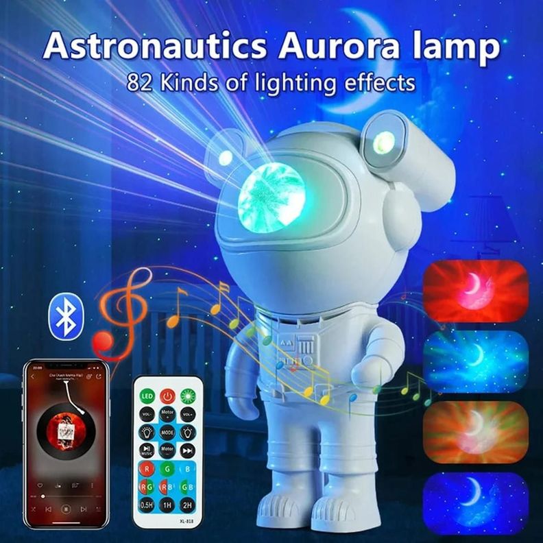 PROYECTOR GALAXIA CON ALTAVOZ BLUETOOTH ASTRONAUTA-2