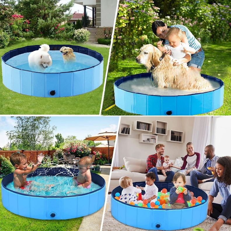 PISCINA PLEGABLE BAÑERA PARA MASCOTAS 80 CM-1