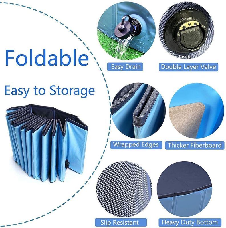 PISCINA PLEGABLE BAÑERA PARA MASCOTAS 80 CM-2