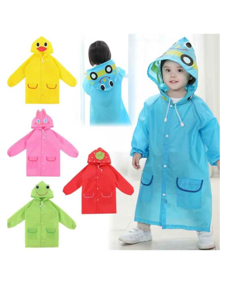 PONCHO IMPERMABLE PARA NIÑOS CHUBASQUEROS AMARILLO-1