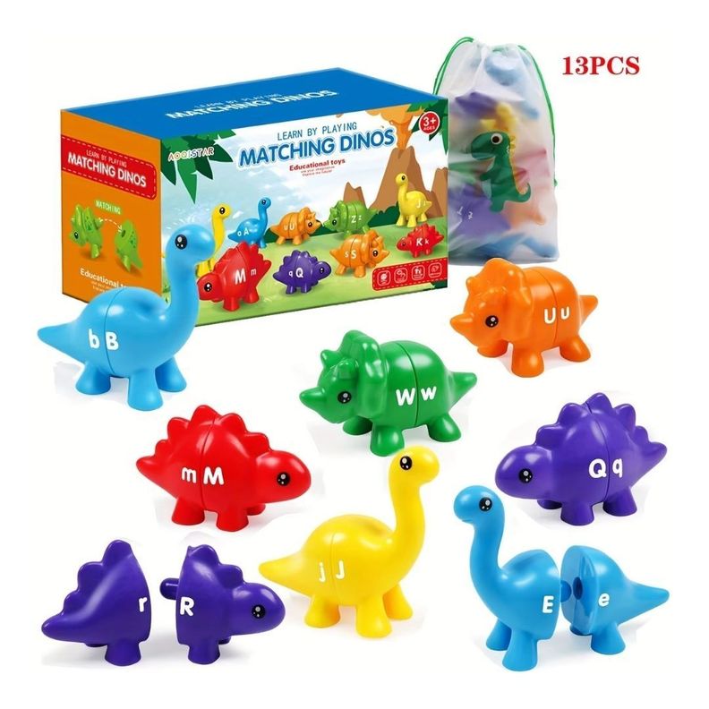 JUEGO DE ENCAJE DINOSAURIOS COLORES Y LETRAS-0