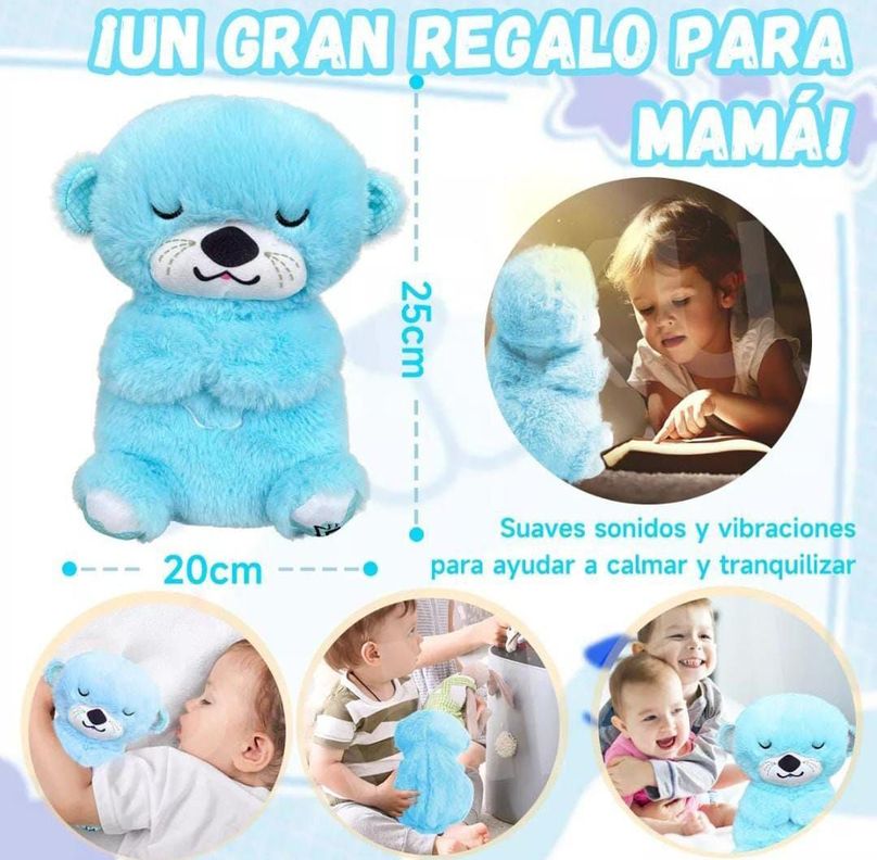 NUTRIA DE PELUCHE RELAJANTE CON LUZ PARA BEBE-1