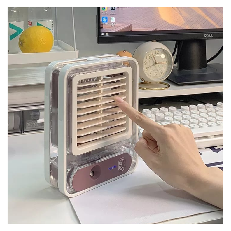 VENTILADOR DE ESCRITORIO CON PULVERIZADOR Y LUZ LED-2