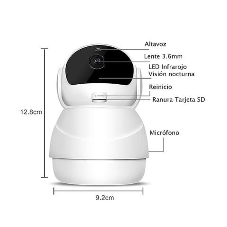 CAMARA WIFI ROBOTICA 360 MONITOR BEBE-1