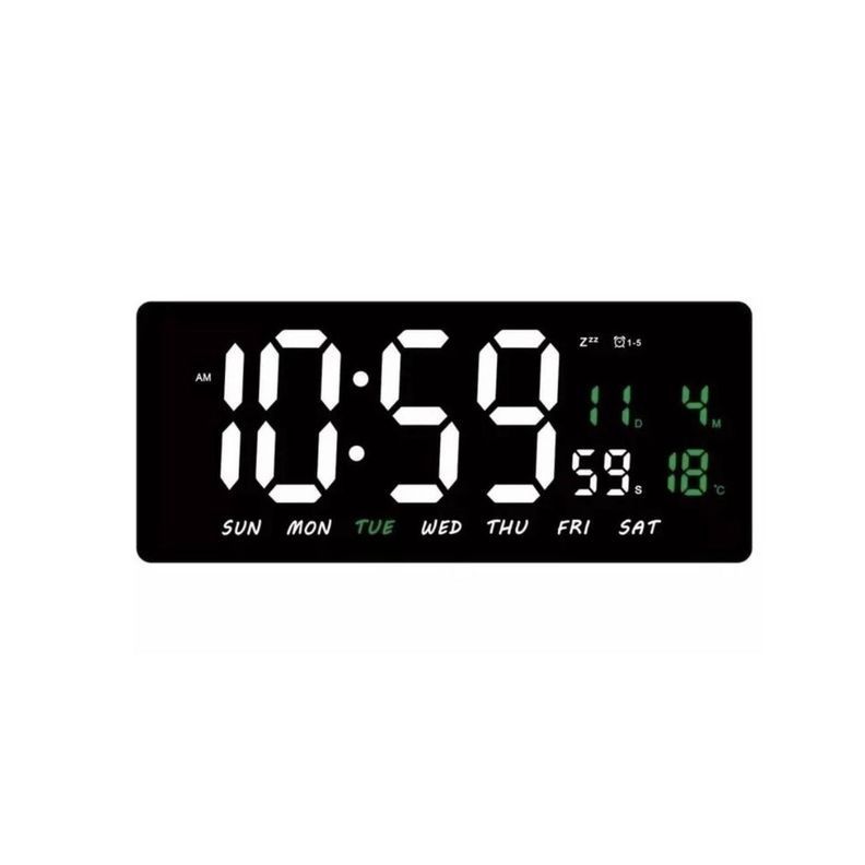 RELOJ DIGITAL DE PARED MODERNO CON CALENDARIO-0