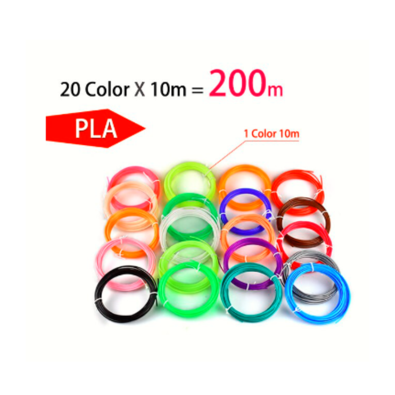 FILAMENTO PARA LAPIZ 3D 200 METROS 20 COLORES-1