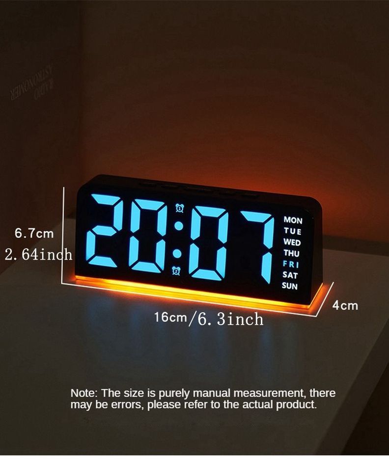 RELOJ DESPERTADOR CON CALENDARIO E ILUMINACION AZUL-1