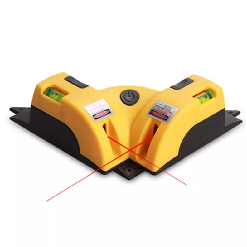 NIVEL LASER CUADRADO 90 GRADOS HORIZONTAL Y VERTICAL Amarillo