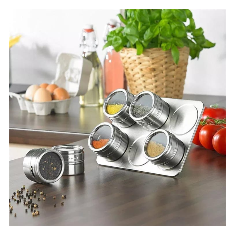 ESPECIEROS CONDIMENTEROS METALICOS MAGNETICOS X6-1