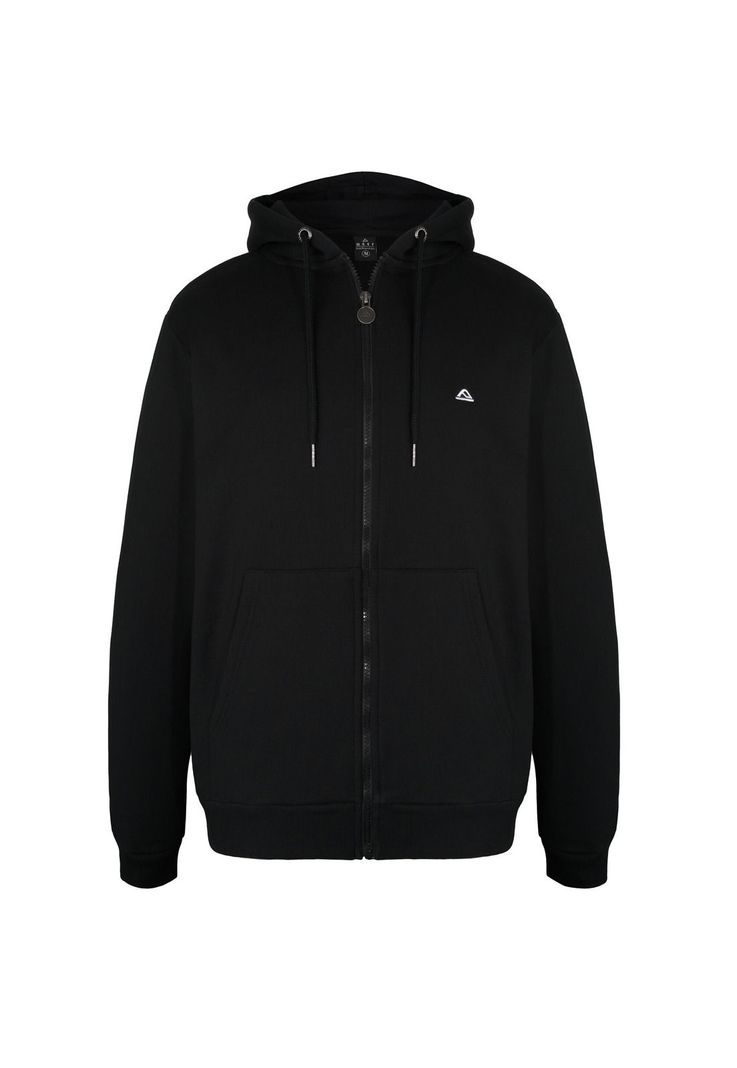 Polerón Mjer Reef Full Zipper Black Print White-0